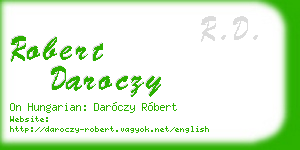robert daroczy business card